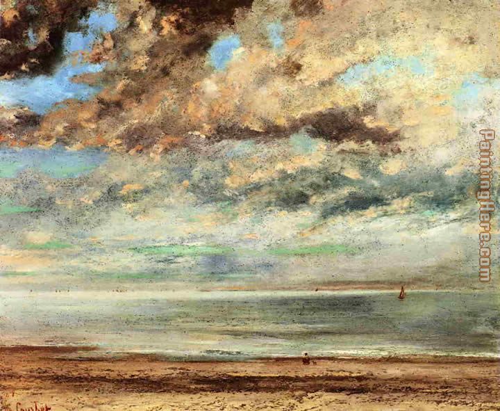Gustave Courbet The Beach_ Sunset